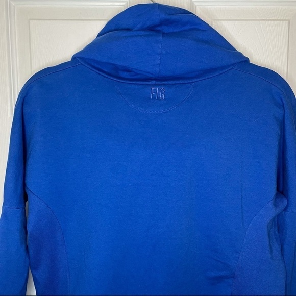 FIG Chalet Pullover Turtleneck Blue Cozy Sweater Organic Cotton Large - Picture 4 of 6